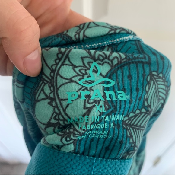 Prana Teal Green Blue Patterned Sundress Size Extra Large - Picture 4 of 6